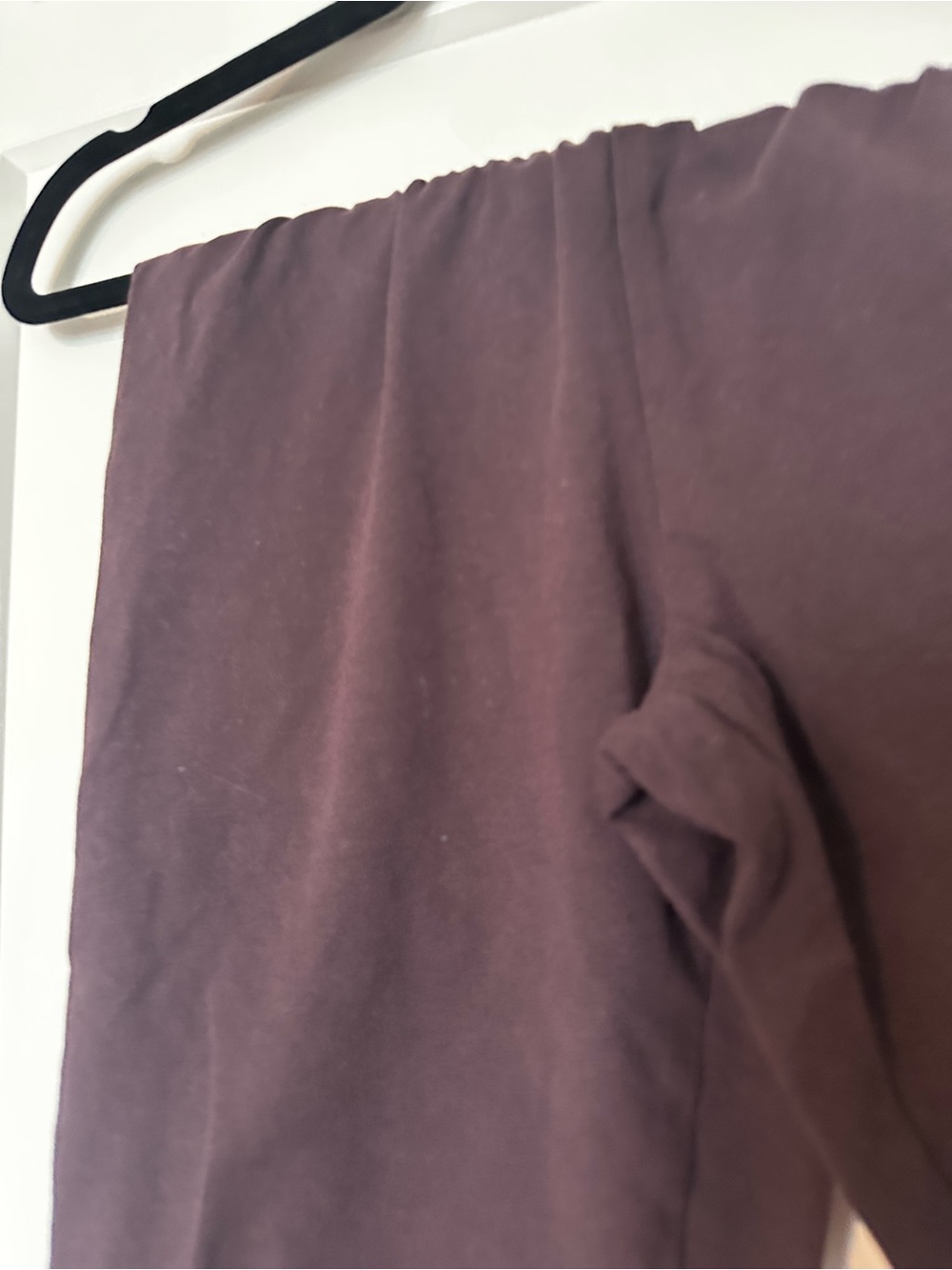 Flax Plum-Wine Stretch Capri Cotton Leggings
